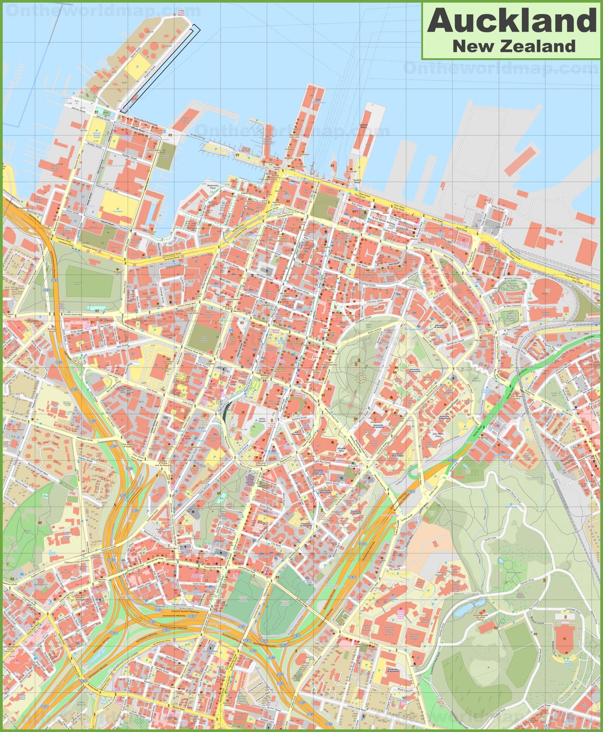 cestni zemljevid Auckland