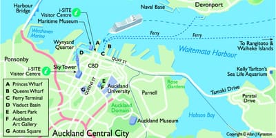 Auckland potniška ladja terminal zemljevid