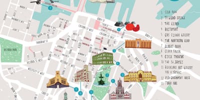 Auckland city sprehode zemljevid
