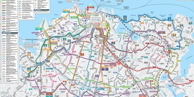 Auckland javnega prevoza zemljevid