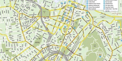 Turistična karta Auckland