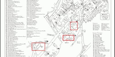 Auckland uni mesto kampusu zemljevid