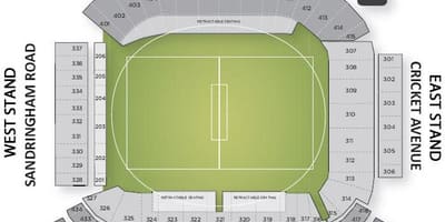Zemljevid Eden park Auckland
